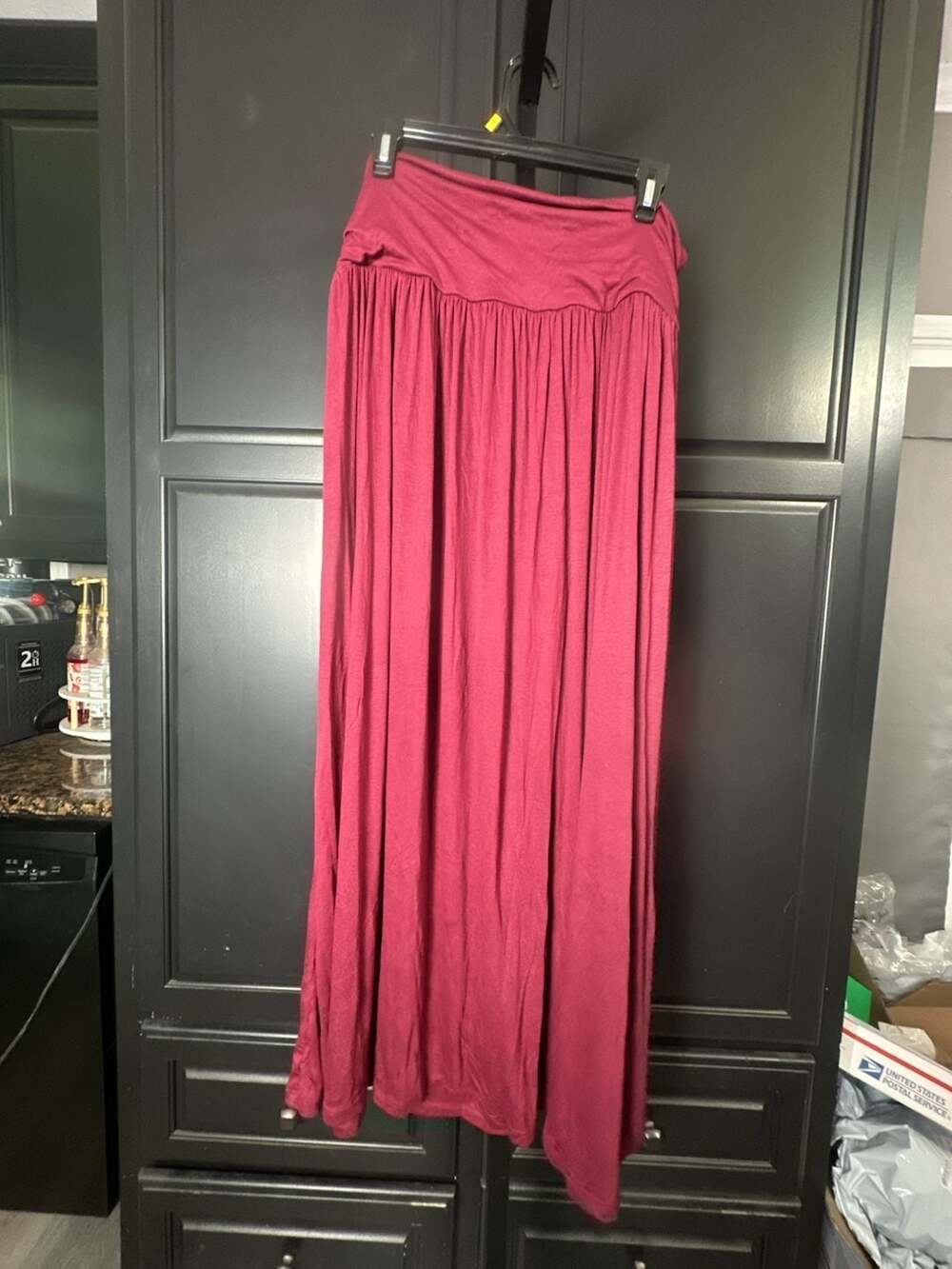 Halara High Waisted Ruched Flowy Maxi Casual Skirt#830